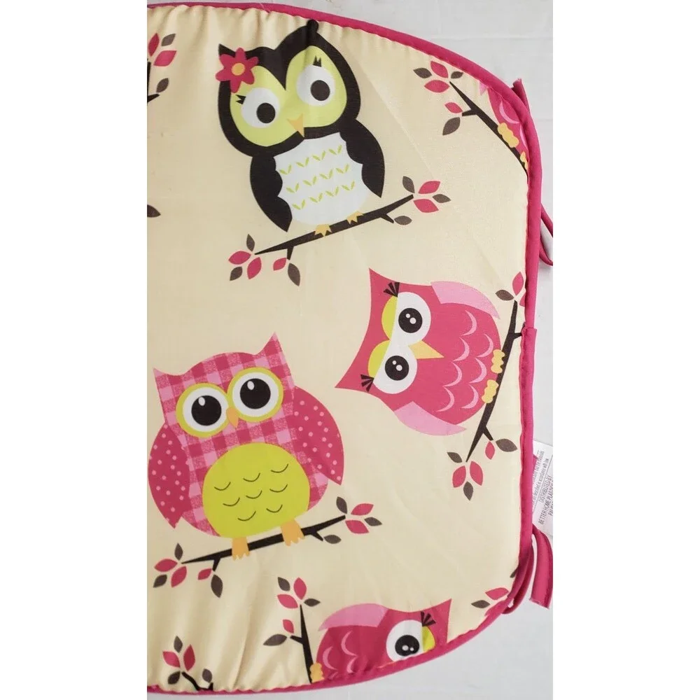 Set of 2 CHAIR PADS CUSHIONS with pink ties, 15x15